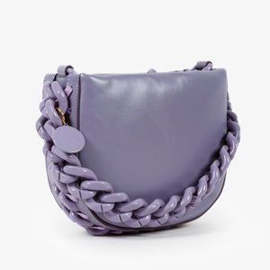 Stella McCartney Puffy Frayme Shoulder Bag in Grape